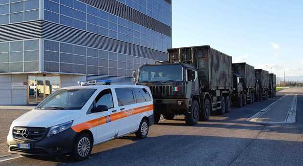 Il convoglio della Regione Friuli Venezia Giulia di aiuti per il terremoto a Zagabria