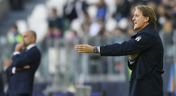 Nations League, Mancini: «Con la Spagna siamo stati penalizzati dall'espulsione. Oggi tutti bravi»