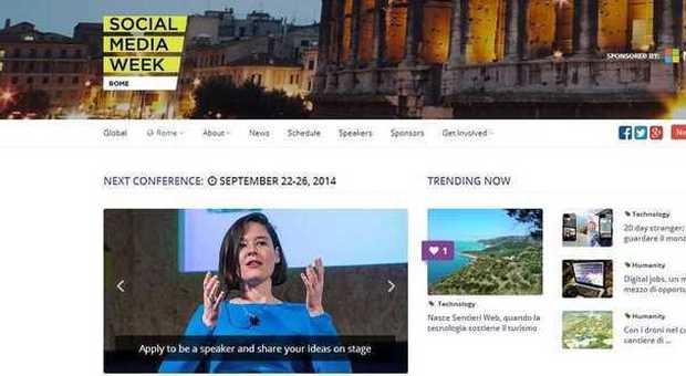 Roma, dal 22 al 26 settembre appuntamento ​con la Social Media Week: tutti gli eventi