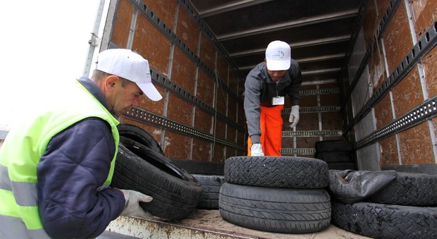 Nelle Marche 380.000 pneumatici fuori uso recuperati da Ecopneus