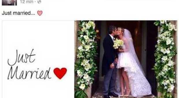 Alessia Marcuzzi si è sposata, annuncio a sorpresa su Fb
