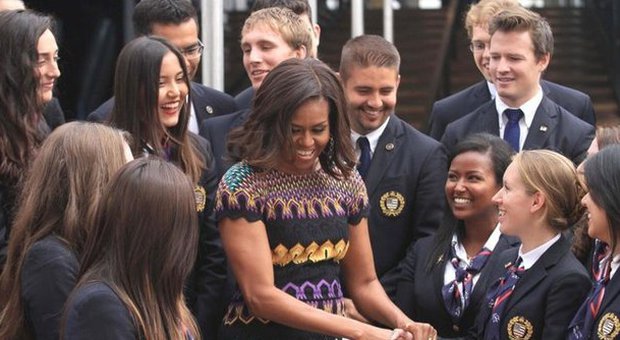 Michelle Obama all'Expo, look Missoni in omaggio all'Italia