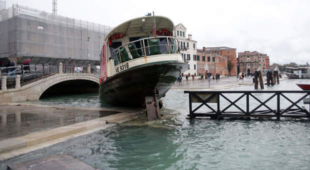 Venezia, risveglio con l'acqua alla gola. Peggio del previsto: marea già a 187 cm. Due morti a Pellestrina