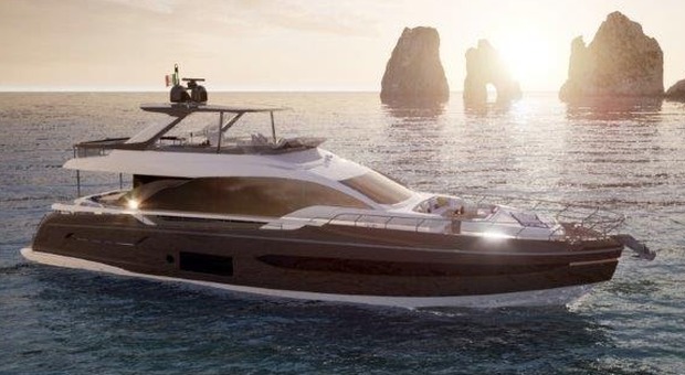 Il rendering dell'Azimut 76 Fly