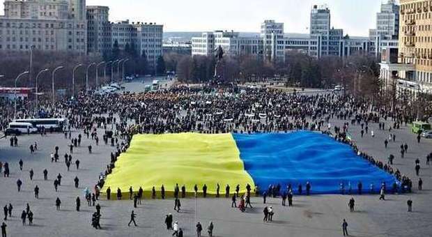 Manifestazione per la pace a Kiev