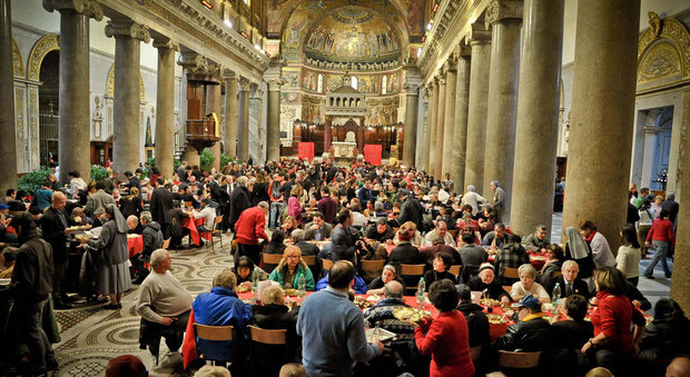 Sant'Egidio e il pranzo di Natale: oltre 60mila i poveri a tavola