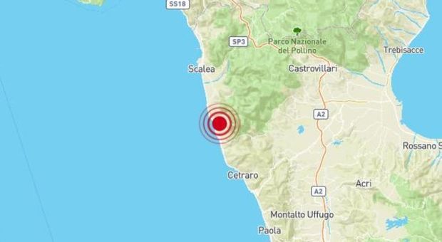 Terremoto in provincia di Cosenza di 3.2, epicentro a Diamante