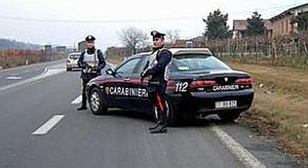 Un posto di blocco dei carabinieri