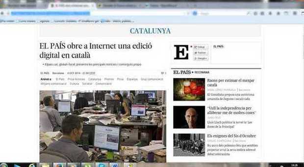 El Pais cavalca l'onda indipendentista e inaugura un'edizione catalana