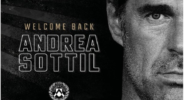 «Bentornato Andrea», l'Udinese saluta il nuovo allenatore Sottil