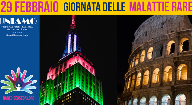 Dal Colosseo alla Torre di Pisa, il 29 luci sui monumenti per la giornata delle malattie rare