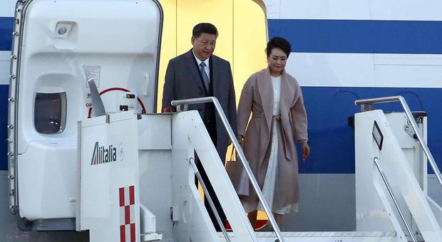 Il presidente cinese con la moglie a Roma