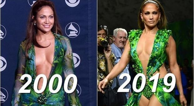 Jennifer Lopez dopo 19 anni indossa di nuovo il mitico "Jungle dress" di Versace