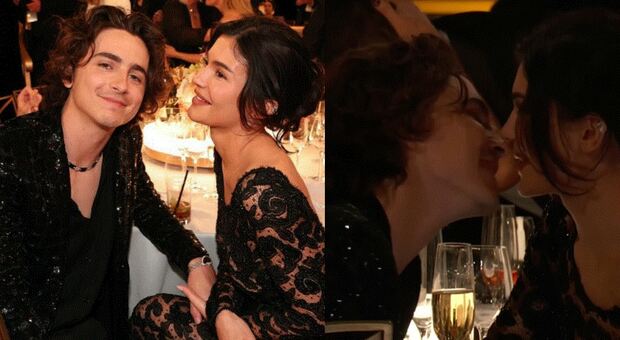 Golden Globes 2024, Timothée Chalamet e Kylie Jenner innamorati: il bacio diventa virale (e fa impazzire i fan)