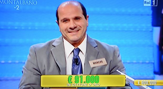 Senigallia, Alceo Gerini vince 91mila euro ai pacchi da Flavio Insinna