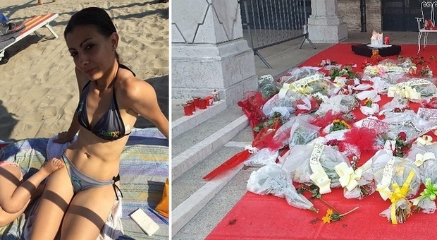 Giulia Lazzari, strangolata dal marito, ancora uno sfregio: presi a calci i fiori depositati in sua memoria