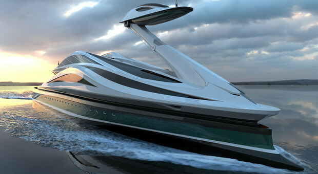 Presentato il progetto di uno yacht di lusso a forma di cigno