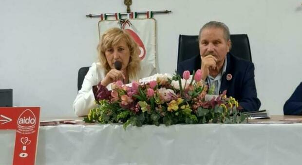 Nella foto da sinistra Monia Paolini, al centro Cesare Quattrocchi presidente regionale Aido. a destra non la conosco
