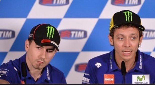 Lorenzo con Rossi e Marquez