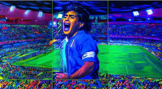 Un'opera dedicata a Maradona nel Museo del calcio Fortunato