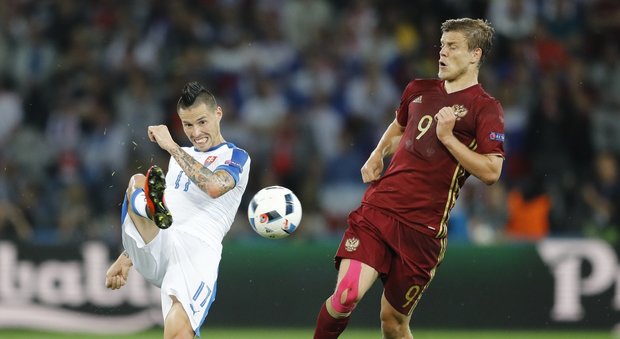 La Slovacchia batte la Russia 2-1 Magia di Hamsik ed è storica vittoria