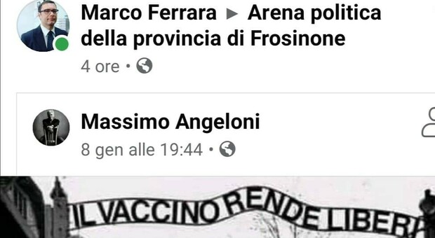 Frosinone, «Il vaccino rende liberi»: oggi il caso del post choc di Marco Ferrara approda in Consiglio comunale