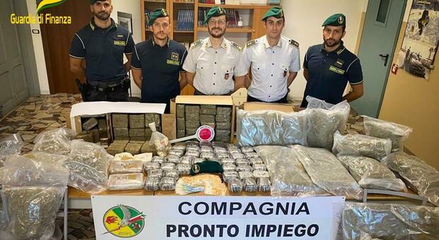 La droga sequestrata dalla Gdf veneziana