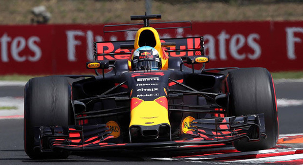 Daniel Ricciardo, con la sua Red Bull è stato il più veloce nelle prove libere del GP di Ungheria