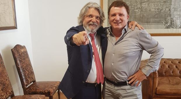 Massimo Ferrero, patron della Sampdoria, e Marco Ferri, coopresidente della Vis, a Roma