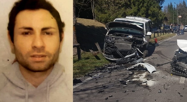 Antonio Briguglio e le due auto distrutte a Cima Gogna