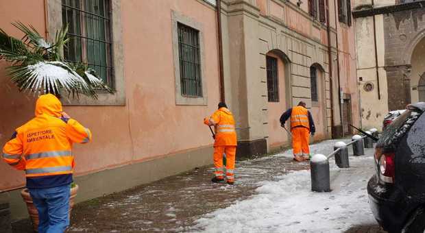 La neve era attesa durante la notte, scuole chiuse a Viterbo