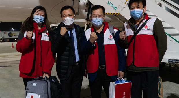I medici cinesi sbarcati a Roma la scorsa settimana