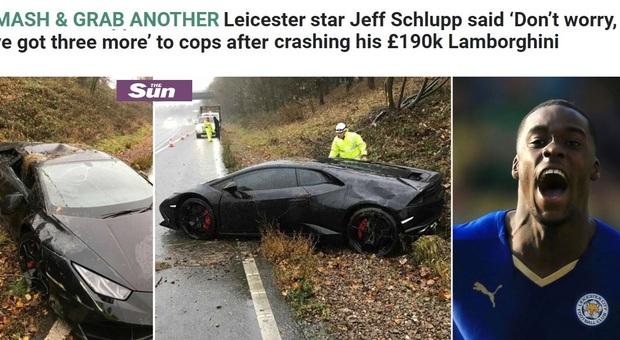 Leicester, Schlupp distrugge la Lamborghini: “Non fa niente, ho altre tre auto di lusso”