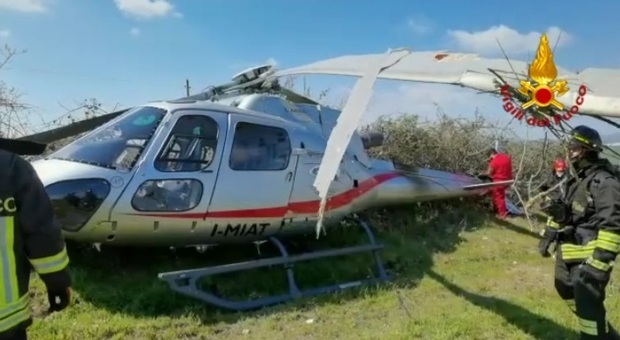 Elicottero precipita in Irpinia, ferito il pilota di 37 anni