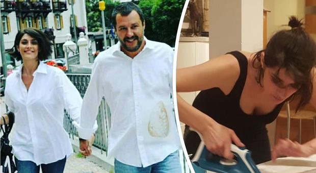 Elisa Isoardi lascia il segno su Matteo Salvini, quello del ferro da stiro