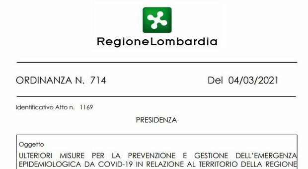 Lombardia zona arancione rafforzata: ordinanza integrale Pdf Fontana Lombardia zona arancione rafforzata: ordinanza integrale Pdf Fontana