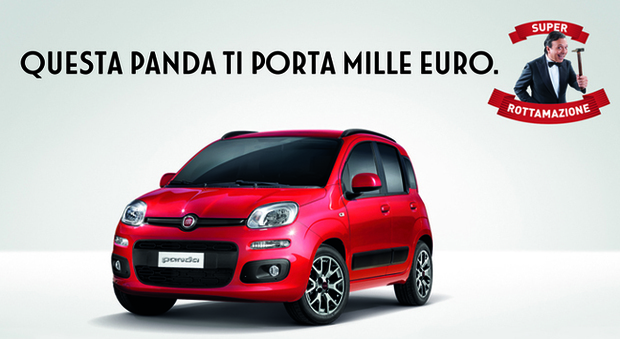 La locandina della nuova promozione Fiat e Lancia chiamata "Milleinbanca"