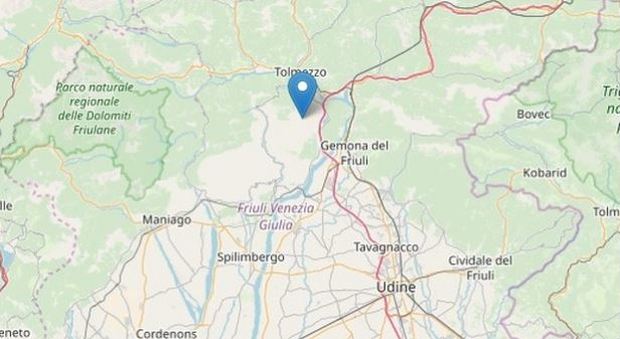 Terremoto in provincia di Udine: scossa di magnitudo 3.9 nella notte