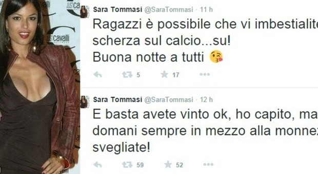 Sara Tommasi e il tweet contro i napoletani