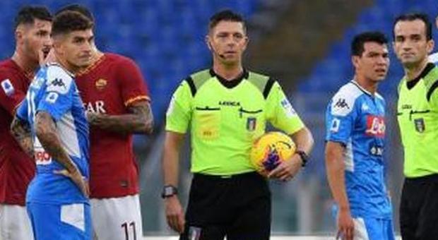 Napoli-Roma, cambia l'arbitro: sarà Rocchi a sostituire Di Bello