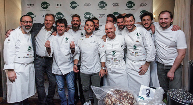 Alcuni degli chef stellati che hanno partecipato al Care's in Val Badia