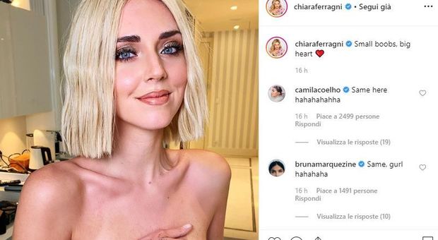 Chiara Ferragni in topless su Instagram, ma dopo lo scatto perde followers: ecco perché