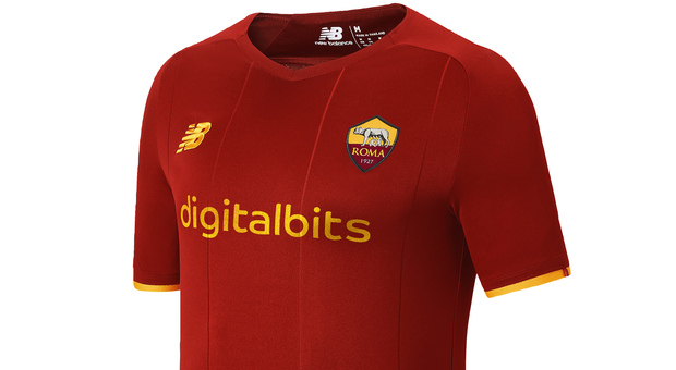 Roma, ecco la nuova maglia New Balance per la stagione 2021-22. Con Digitalbits contratto da 36 milioni