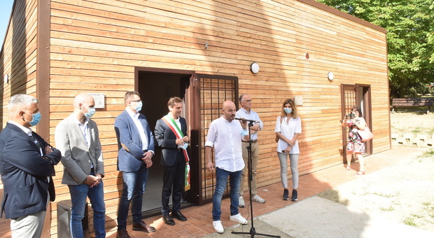L'inaugurazione dell'eco-modulo al parco Chico Mendez