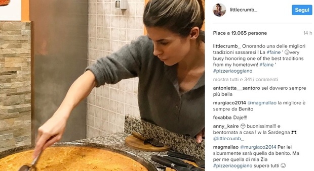 Elisabetta Canalis cucina la fainè, e scoppia la guerra su Instagram