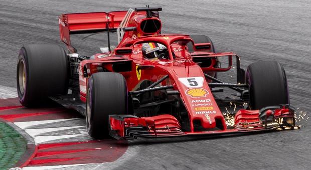 La Ferrari di Vettel a Zeltweg in Austria