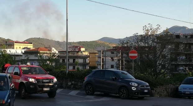 L'incendio a Nocera
