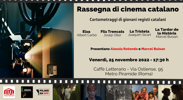 Roma, a Ostiense la prima rassegna di cinema catalano: incontro con registi e autori di cortometraggi
