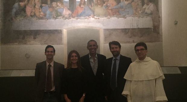 Obama visita il Cenacolo di Leonardo: «Capolavoro straordinario»