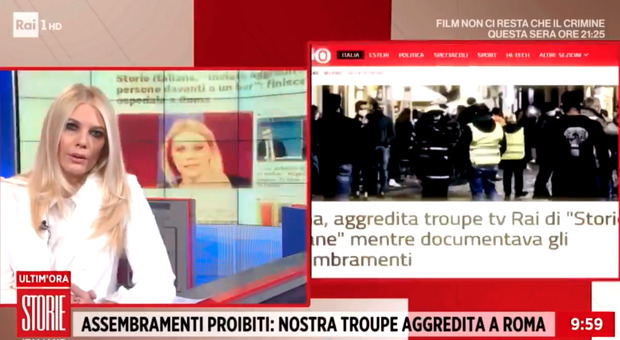 Troupe Rai aggredita, Eleonora Daniele: «L'operatore pregava di fermarsi, loro continuavano» VIDEO